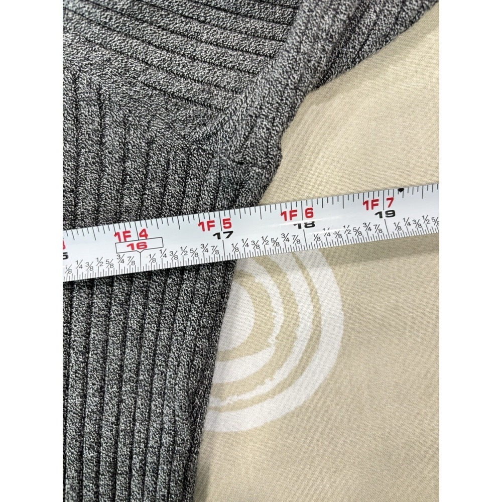 J. Envie New York Gray Ribbed Mock Neck Sweater Top S NWT Soft Stretch MSRP $209 - Picture 6 of 7